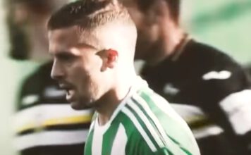 Reza Durmisi in Real Betis shirt