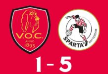 affiche VOC Sparta uitslag 1-5