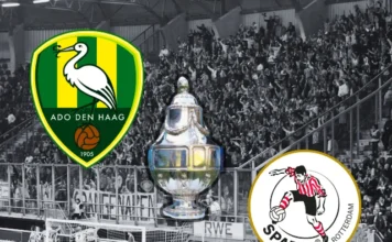 affiche van de bekerwedstrijd ADO - Sparta