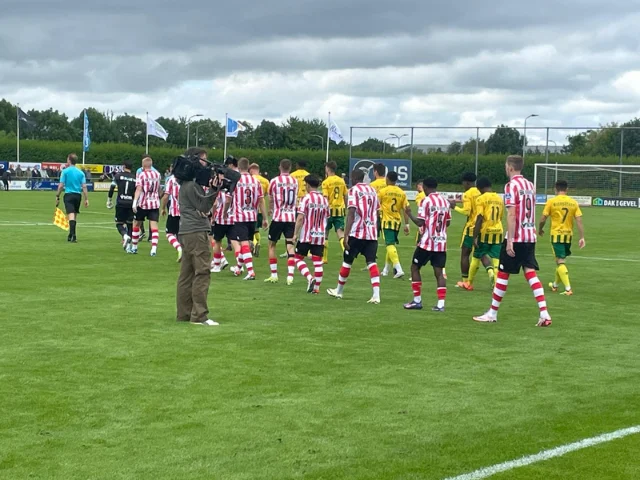 Sparta - ADO Middelharnis opkomst Opkomst spelers in Middelharnis bij Sparta - ADO